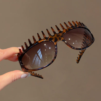 2-In-1 Sunglasses Hair Accessory – Chic Acetate Leopard Print Headband
