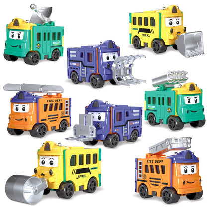 Flip & Change Reverse Car | Cartoon Transformable Kids Toy