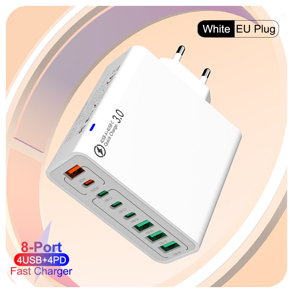 8 in 1 Waterproof Ports USB Fast Charger