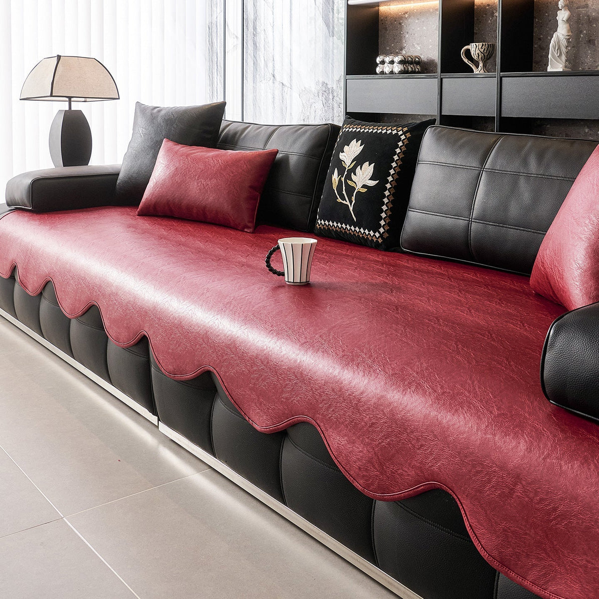 Premium Sofa Seat Protector Waterproof Faux Leather Cover for Everyday Protection