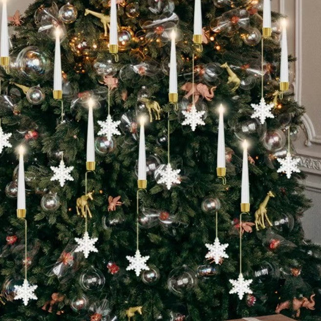 Hot SaleChristmas Tree Led Candles with Clear Crystal Ball Hook