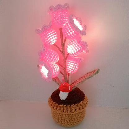 Romantic LED Crocheted Lily of the Valley – Glowing Knit Flower for Valentine’s Day