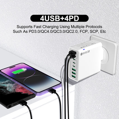 8 in 1 Waterproof Ports USB Fast Charger