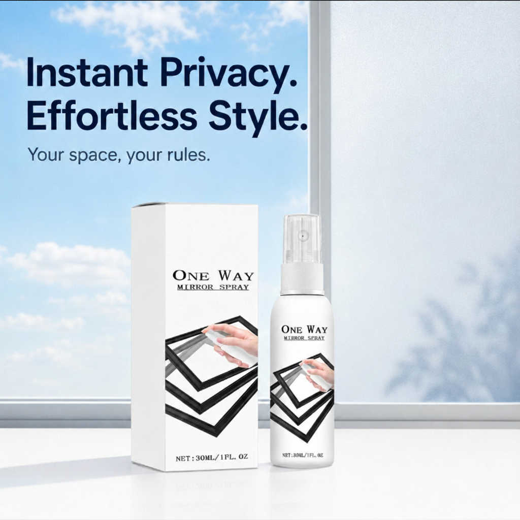 One Way Mirror Spray | Streak-Free Cleaner for Glass, Windows & Mirrors