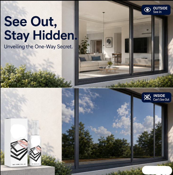 One Way Mirror Spray | Streak-Free Cleaner for Glass, Windows & Mirrors