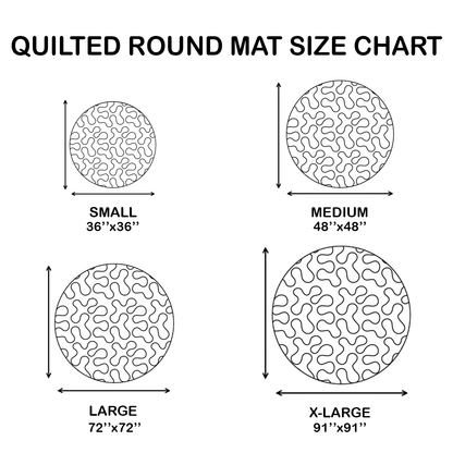 Limited Edition 3D Skeleton Optical Illusion Rug – Quilted Round Halloween Accent