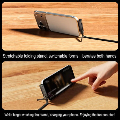Foldable Charger Cable with Stand (Type-C to Type-C