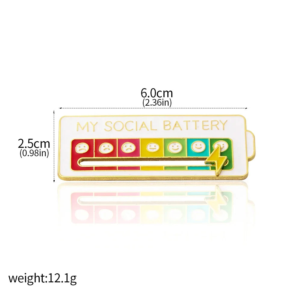 Social Battery Pin