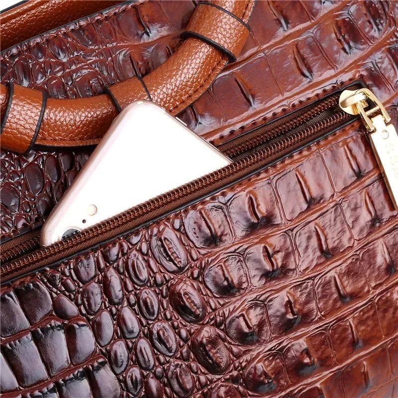 Embossed Vintage Leather Bag – Timeless Vintage Elegance