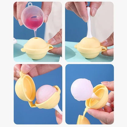 Silicone Lollipop Ice Cream Maker (4 PCS)