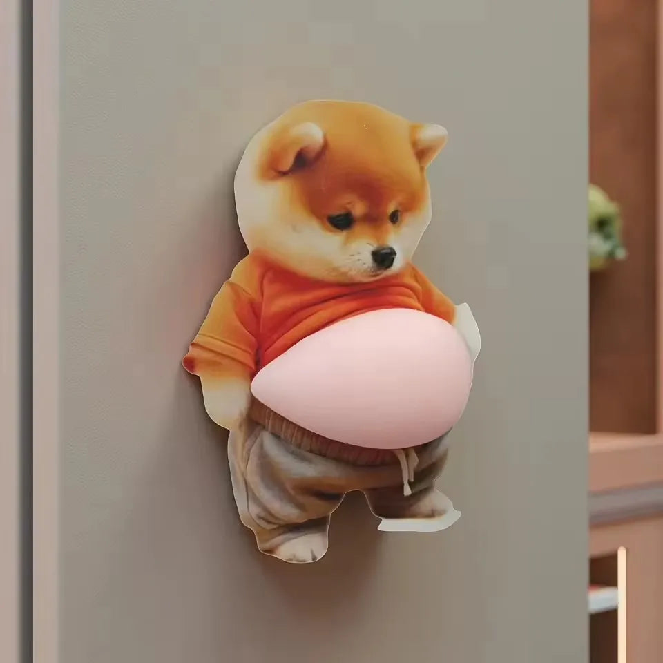 3D Dimensional Squeeze Shiba Inu Stickers