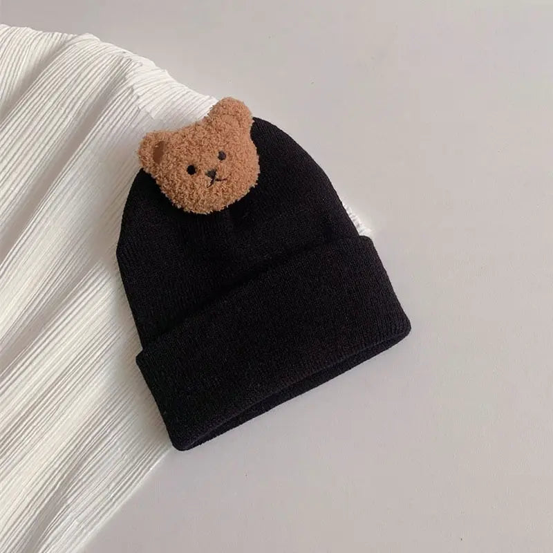 Cartoon Bear Knitted Baby Hat