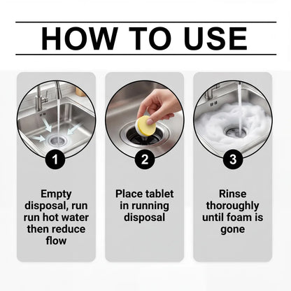 Lemon-Scented Garbage Disposal Cleaning Tablets
