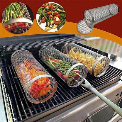 GrillEase™ Rolling BBQ Basket