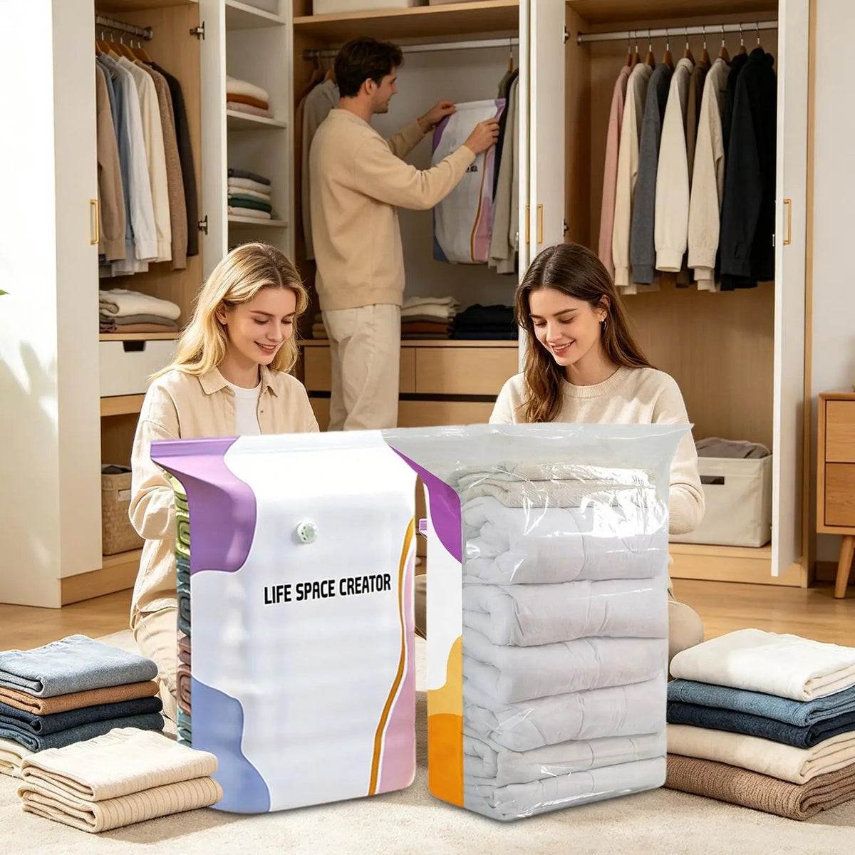 Vacuum Compression Storage Bags (3PCS)