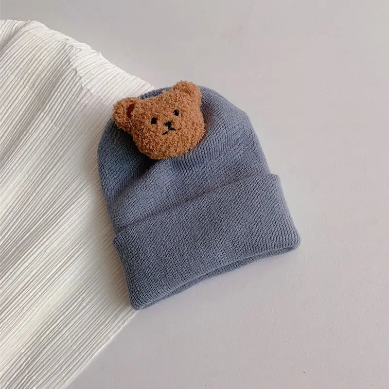 Cartoon Bear Knitted Baby Hat