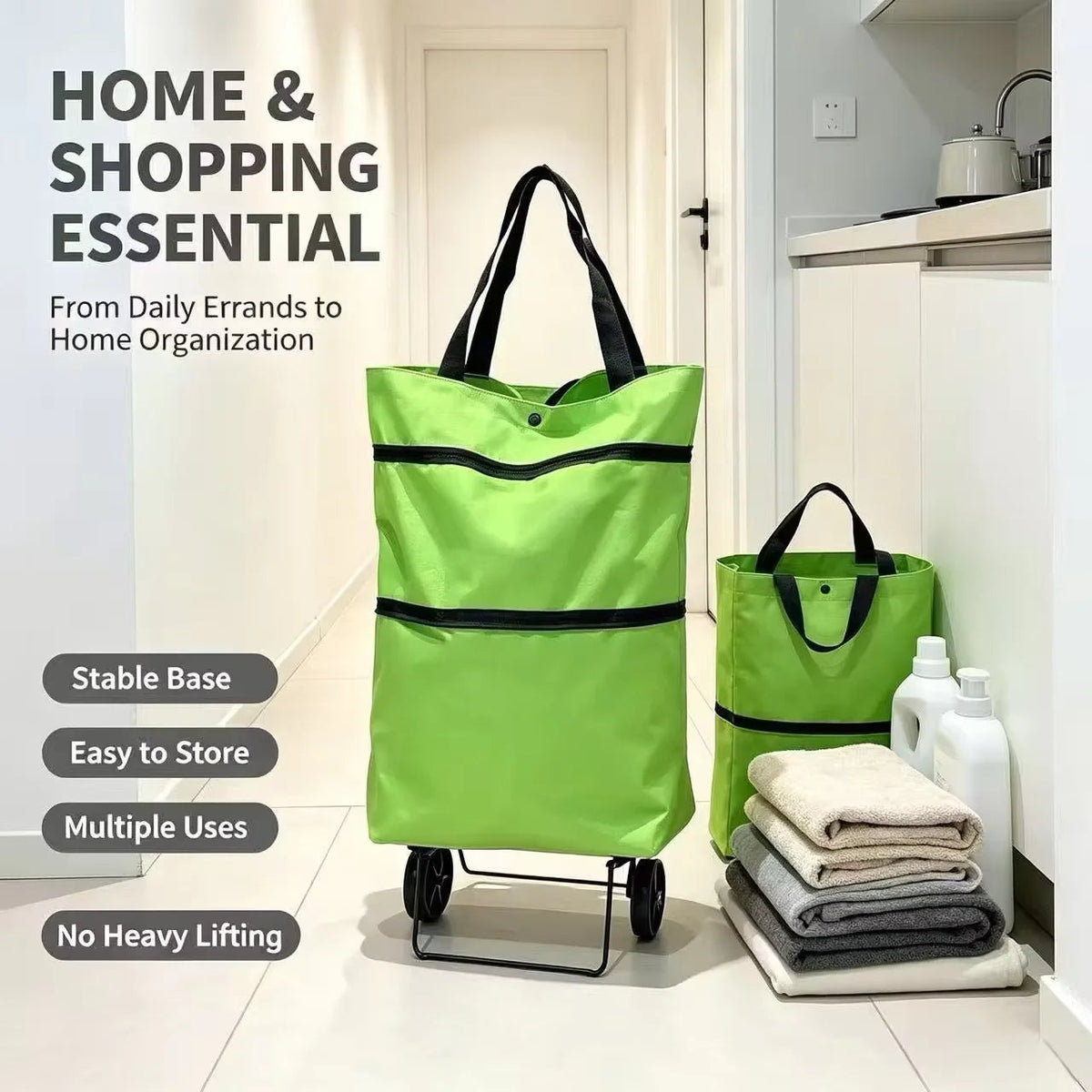 Foldable Rolling Shopping Bag
