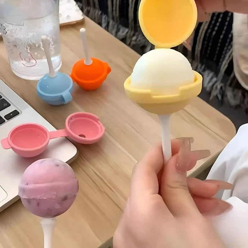 Silicone Lollipop Ice Cream Maker (4 PCS)