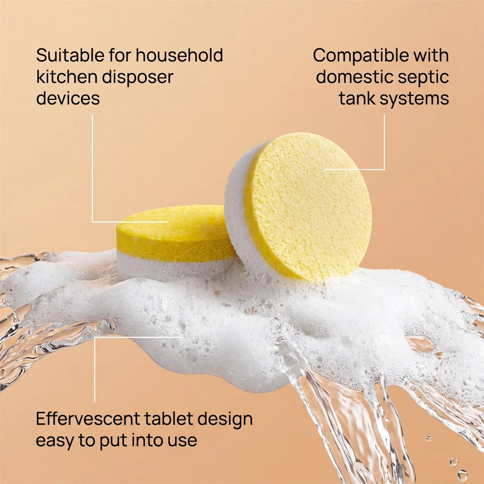 Lemon-Scented Garbage Disposal Cleaning Tablets