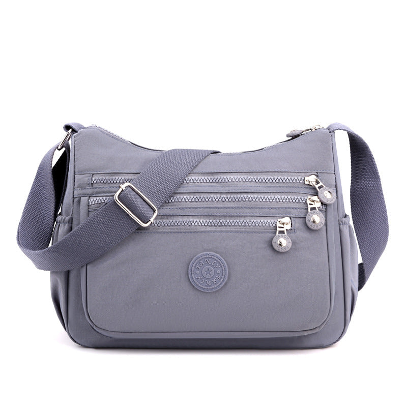 Multi-Pocket Campus Nylon Crossbody Bag