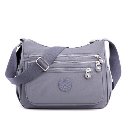 Multi-Pocket Campus Nylon Crossbody Bag