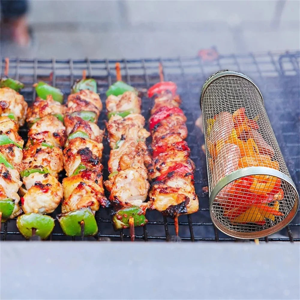 GrillEase™ Rolling BBQ Basket
