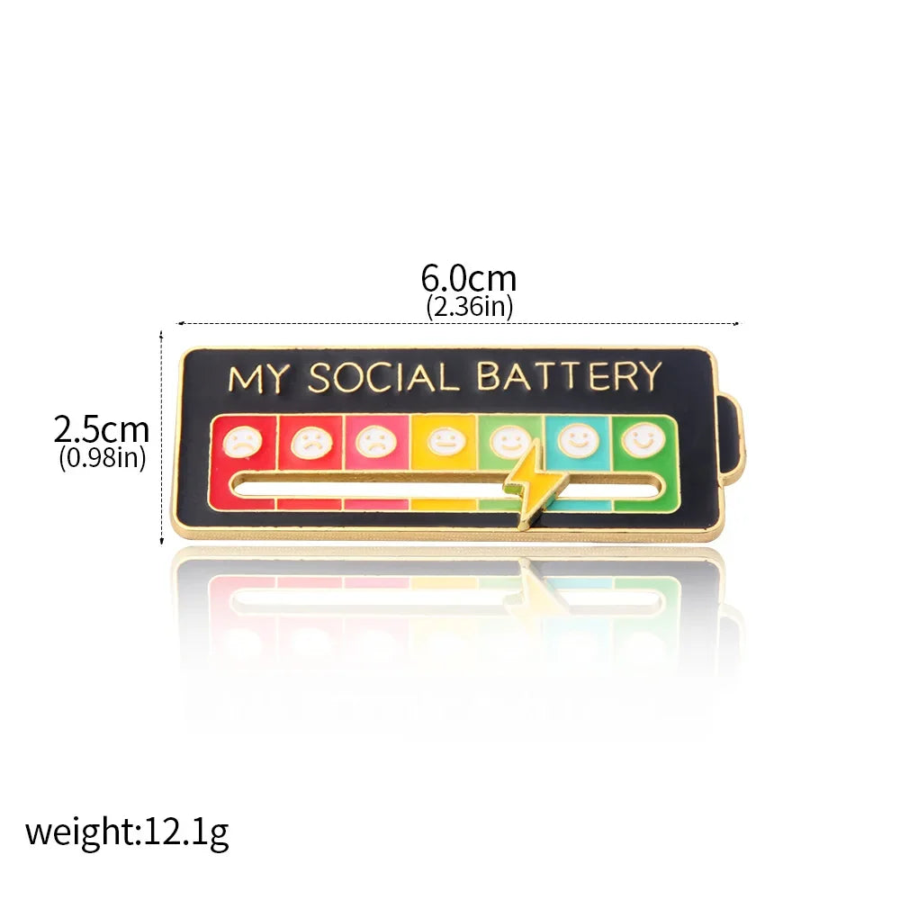 Social Battery Pin