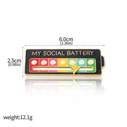 Social Battery Pin