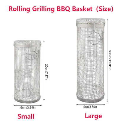 GrillEase™ Rolling BBQ Basket