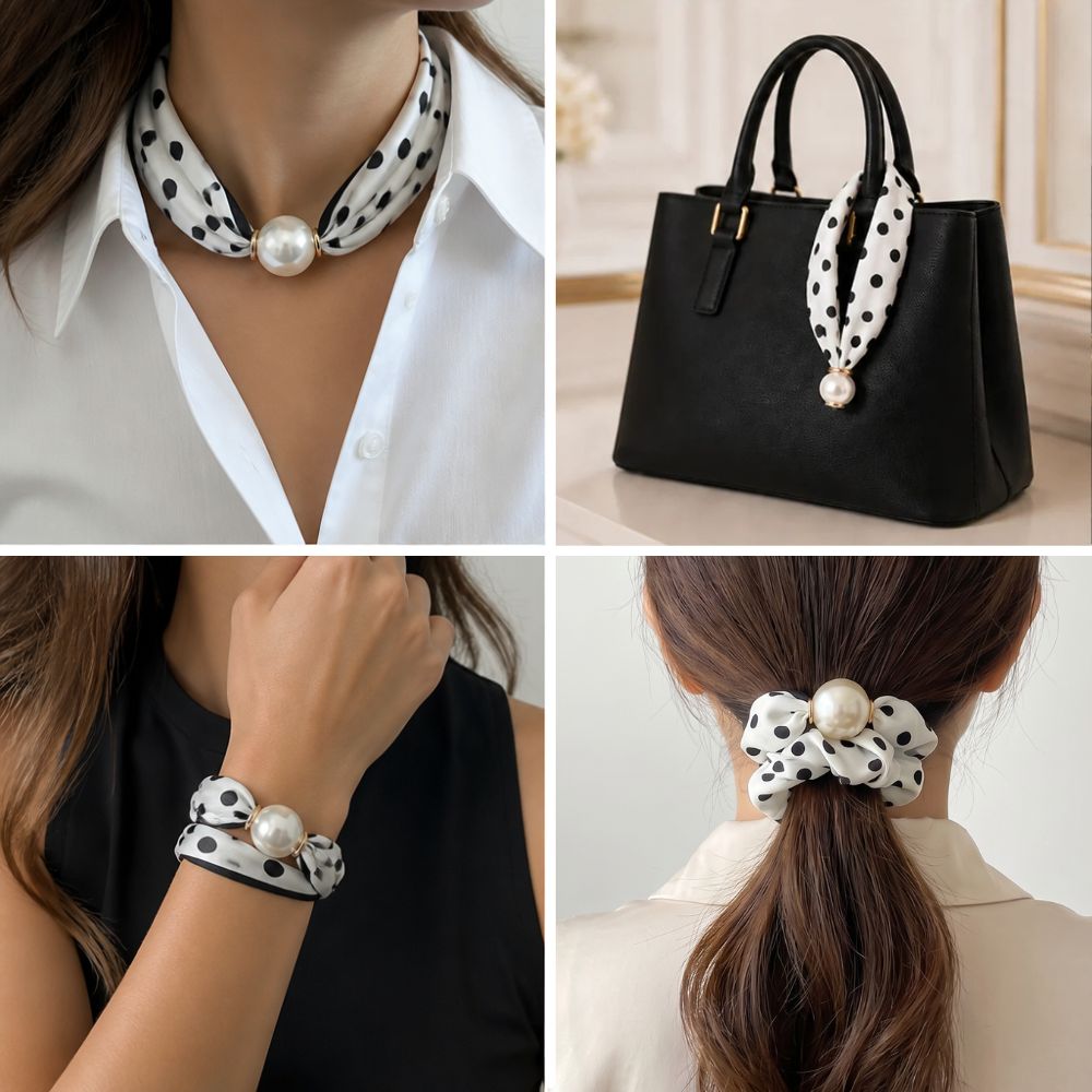 Pearl Scarf Necklace – Elegance in Every Detail