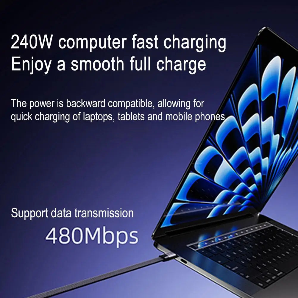 Foldable Charger Cable with Stand (Type-C to Type-C