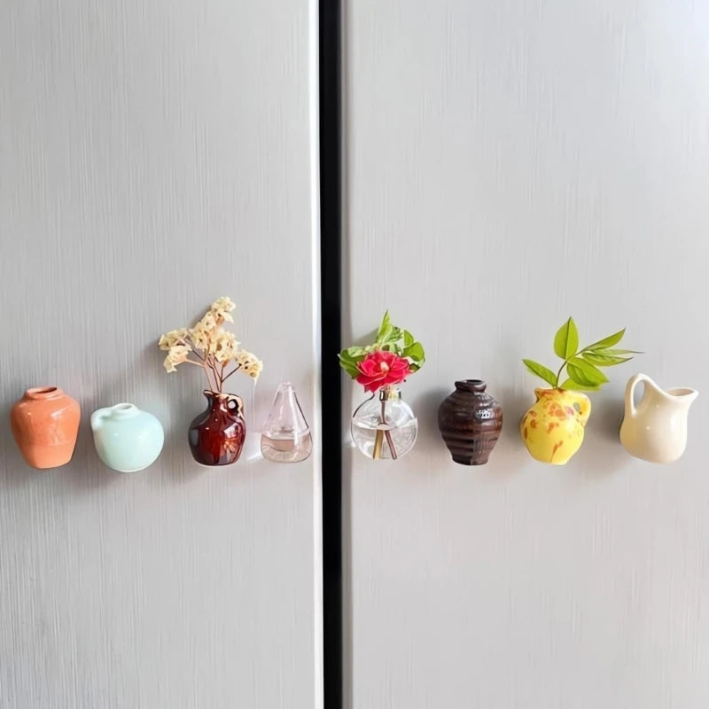 Mini Flower Vase Magnet (pack of 8)