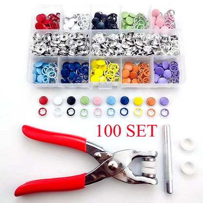Metal Buttons Solid Plier Tool (100 set)