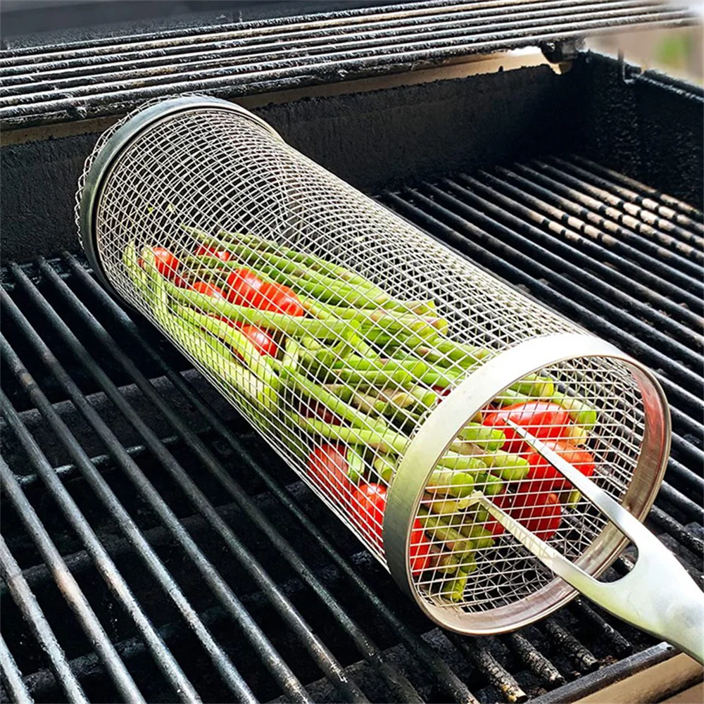 GrillEase™ Rolling BBQ Basket