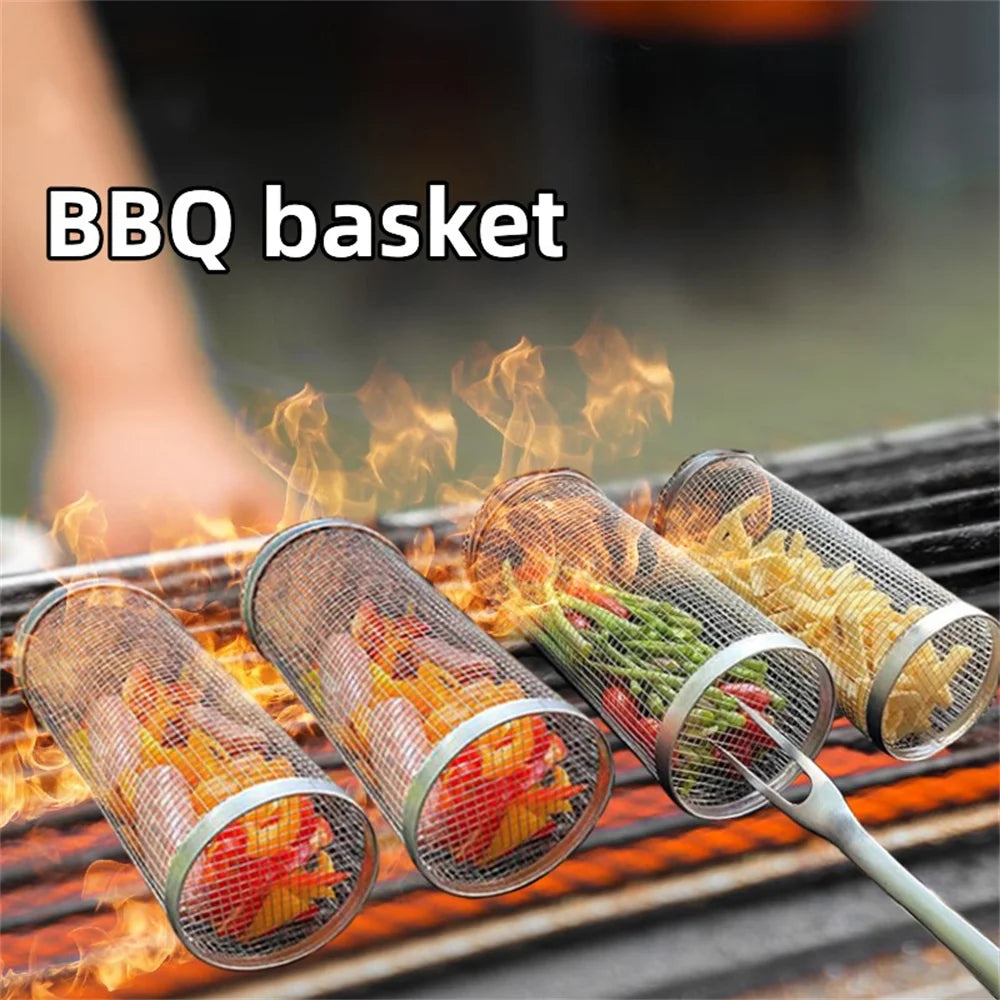 GrillEase™ Rolling BBQ Basket