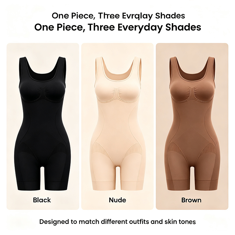 Tummy Control Butt Lifter Faja Bodysuit, Back Support Scrunch Back Open Design
