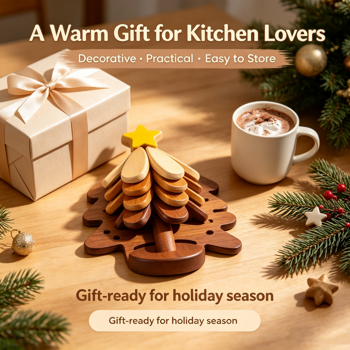 Wooden One Tree Solid Wood Coaster, Desktop Insulation Cup Mat