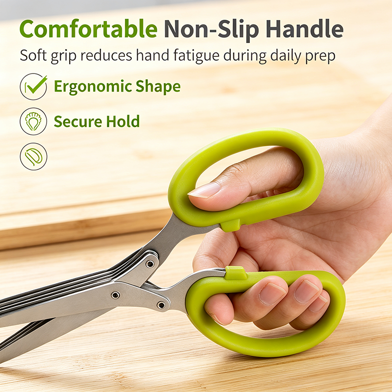 Onion Scissors Multi‑Layer Ergonomic Plastic Shredded Paper Scissors Kitchen Tools