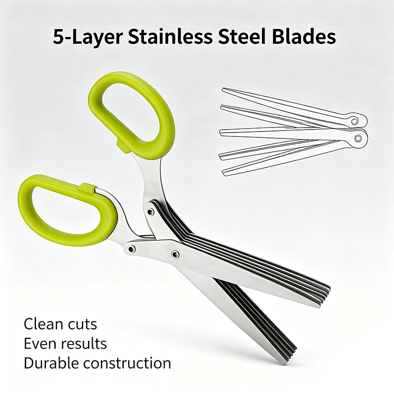 Onion Scissors Multi‑Layer Ergonomic Plastic Shredded Paper Scissors Kitchen Tools