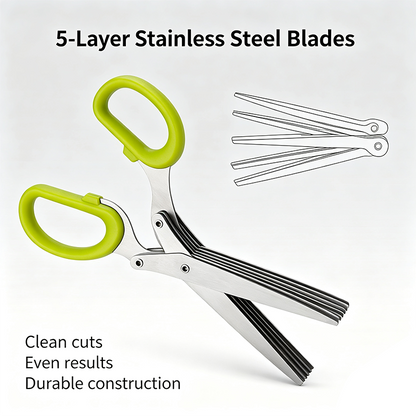 Onion Scissors Multi‑Layer Ergonomic Plastic Shredded Paper Scissors Kitchen Tools