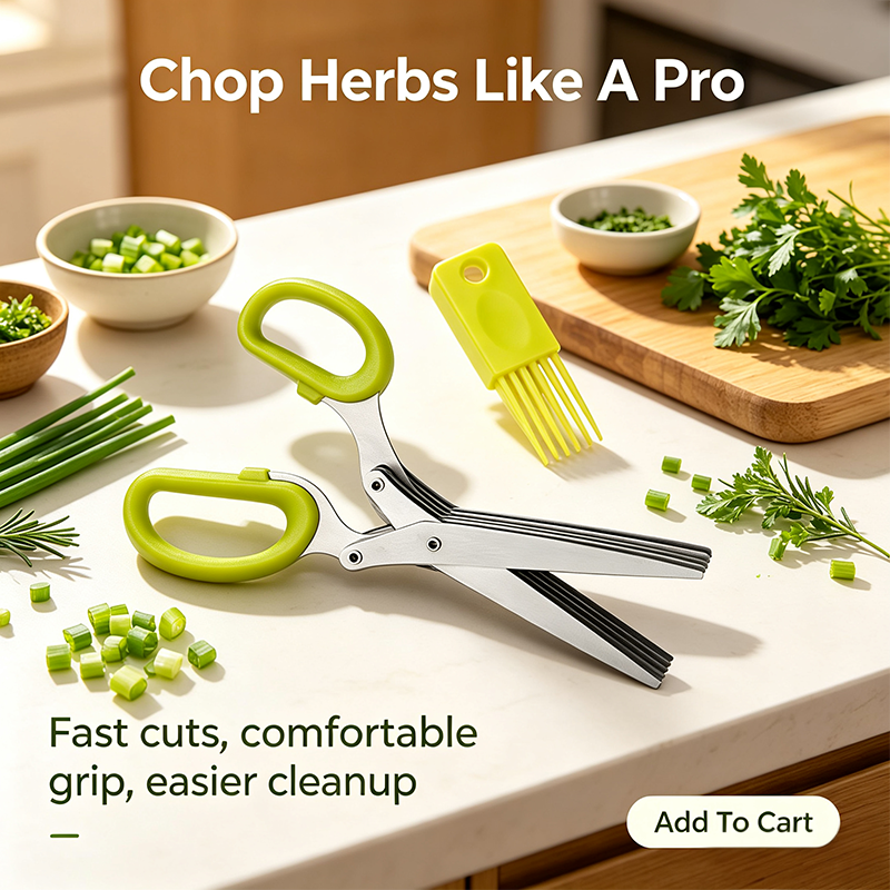 Onion Scissors Multi‑Layer Ergonomic Plastic Shredded Paper Scissors Kitchen Tools