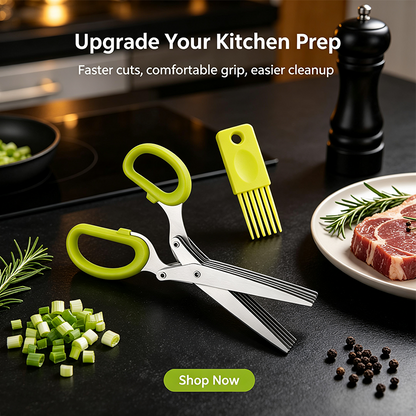 Onion Scissors Multi‑Layer Ergonomic Plastic Shredded Paper Scissors Kitchen Tools