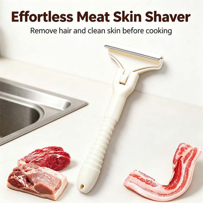 Handheld Fat Trimmer for Beef & Pork, Stainless Steel Meat Scraper