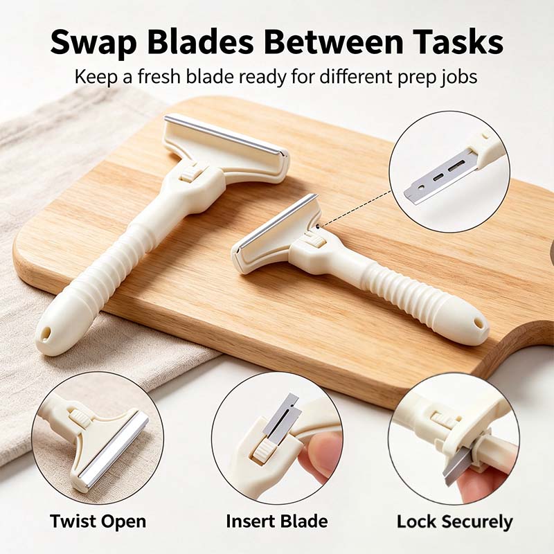 Handheld Fat Trimmer for Beef & Pork, Stainless Steel Meat Scraper