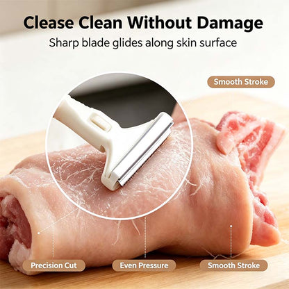 Handheld Fat Trimmer for Beef & Pork, Stainless Steel Meat Scraper