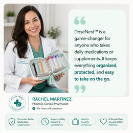 Summerfresh 50% OFF!14-Pouch Travel Medicine & Supplement Organiser – Removable Colour-Coded Zip Pouches with Binder Case