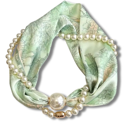 Pearl Scarf Necklace – Elegance in Every Detail