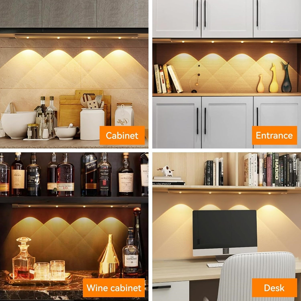 LED Closet Light Motion Activated Under Cabinet Lights