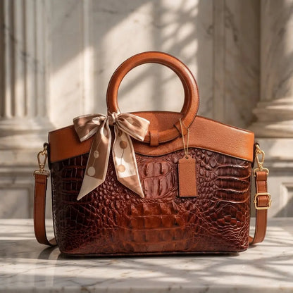Embossed Vintage Leather Bag – Timeless Vintage Elegance