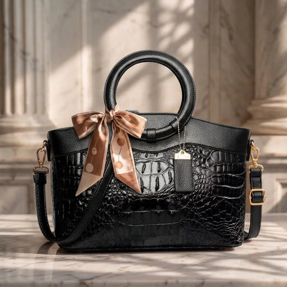 Embossed Vintage Leather Bag – Timeless Vintage Elegance